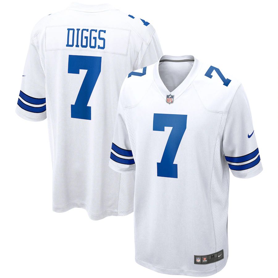 Men Dallas Cowboys #7 Trevon Diggs Nike White Game NFL Jersey